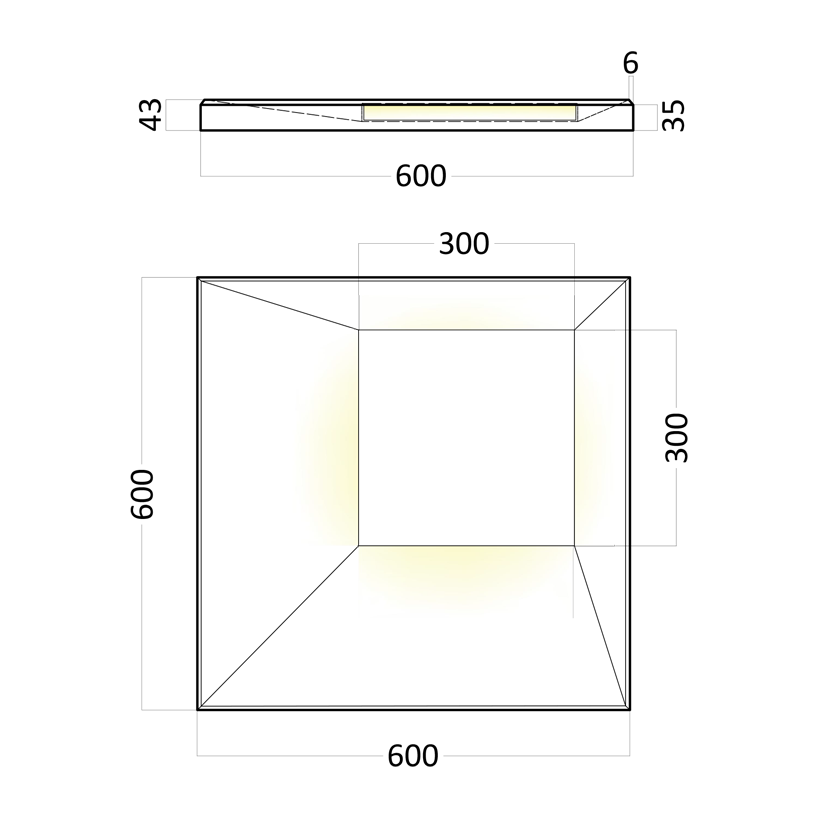 3D Дизайнерская панель из гипса MALEVICH 0.36 m2